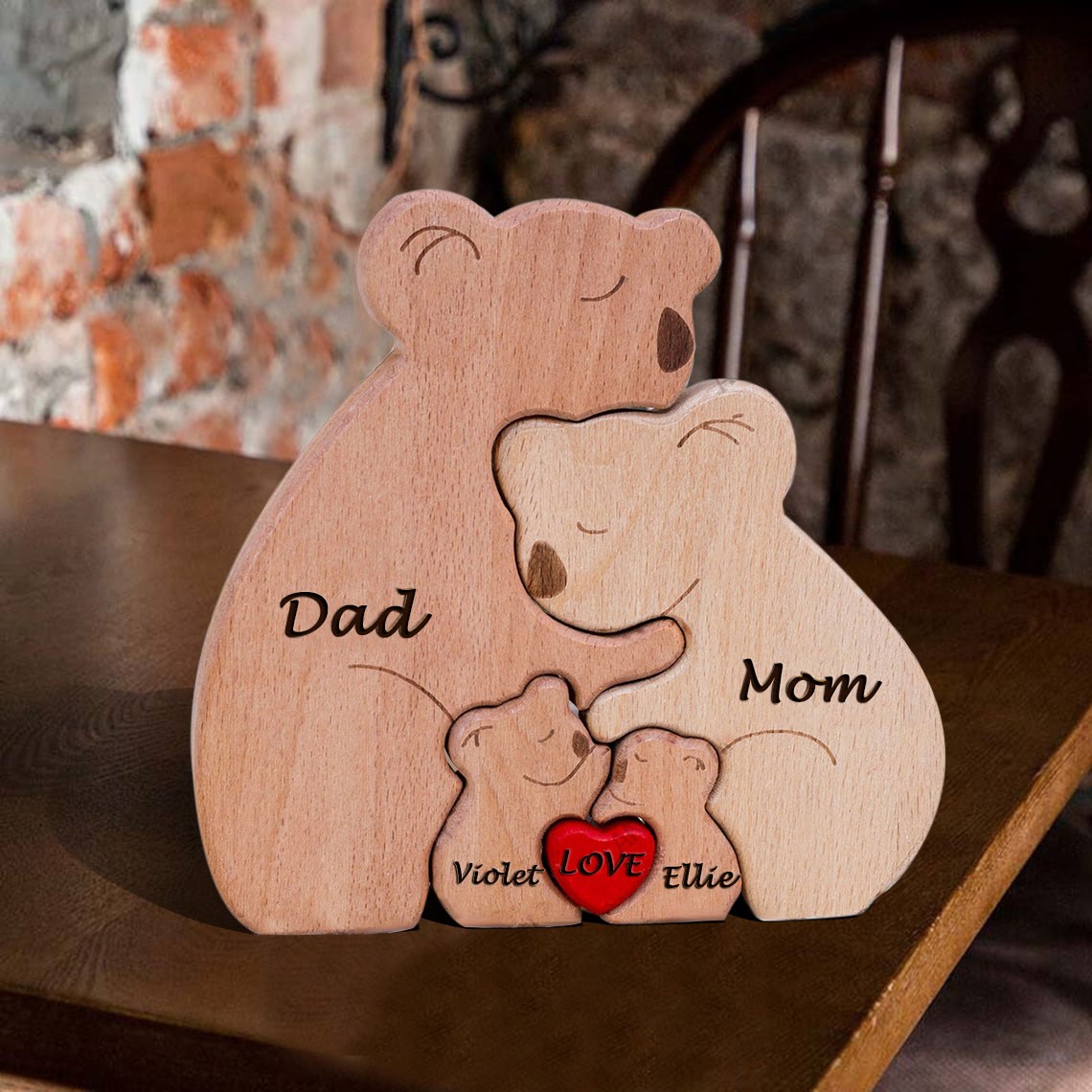 Custom Couple Koala Puzzle Anniversary Wedding Family Keepsake Gift For Mother's Day